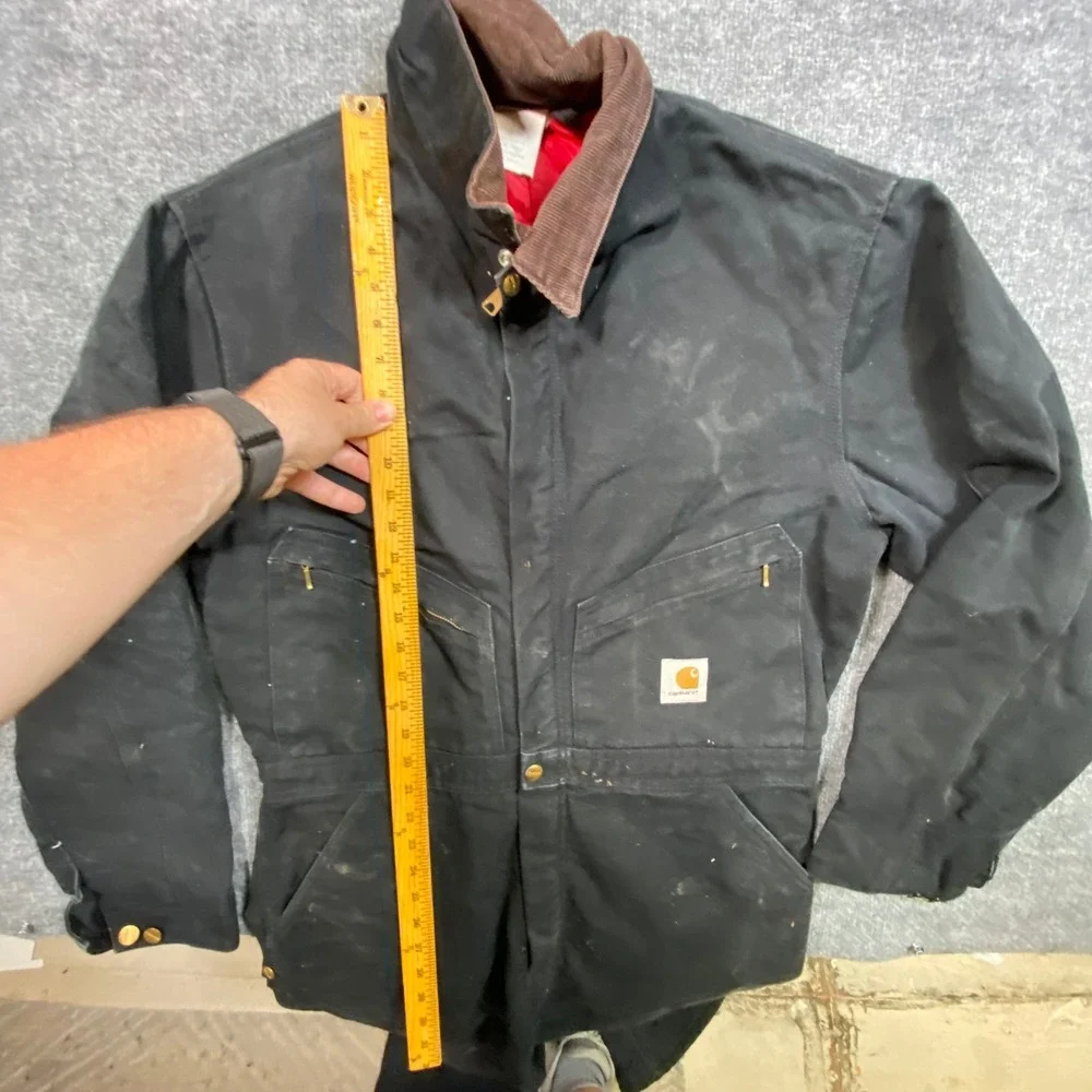 Carhartt X01 BLK Arctic Quilt Lined Coveralls Black Duck Canvas Mens 44 Regular
